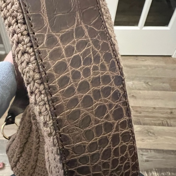 St. John Brown Sunburst Crochet Hobo Bag - Picture 6 of 12